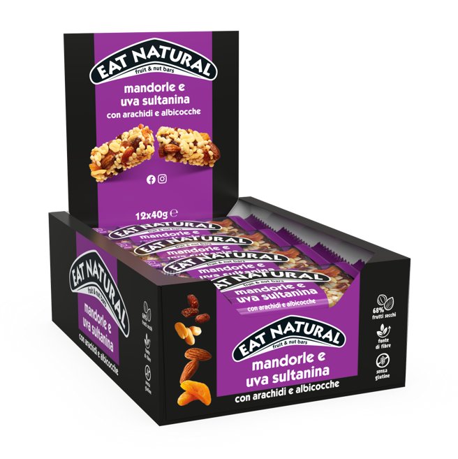 1 x EAT NATURAL MANDORLE&UVA 12 Pz da 40 Gr