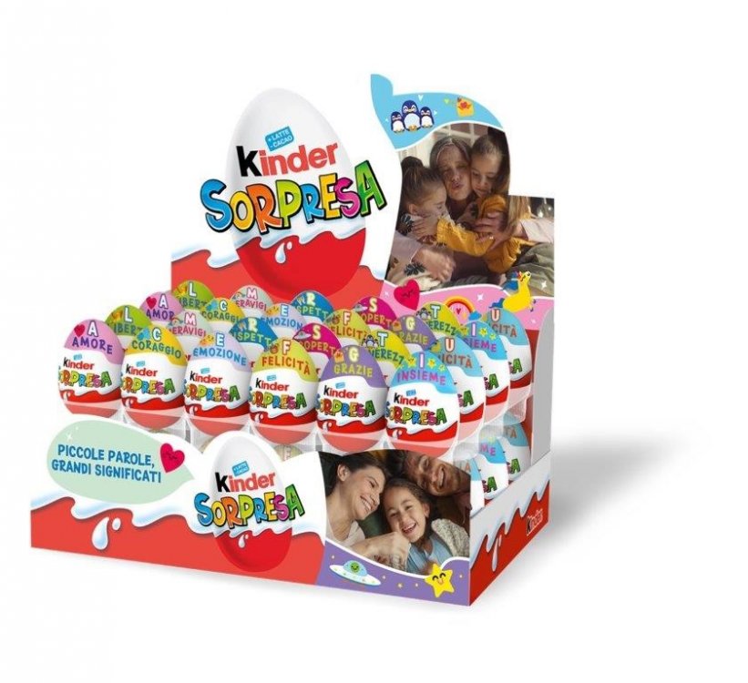 1 x ESPOSIOTORE BANCO KINDER SORPRESA MESSAGGI 48 pz
