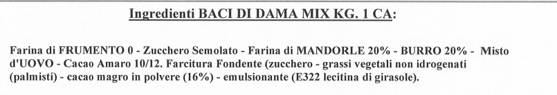 1 x BAKEIT BACI DI DAMA ASSORTITI 45 pz