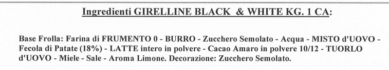 1 x BAKEIT GIRELLINE BLACK&WHITE 90 PZ