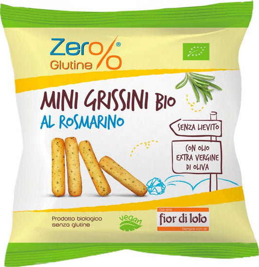 1 x BIOTOBIO MINI GRISSINI ROSMARINO SENZA GLUTINE VEGANO 30 Gr 12 Pz