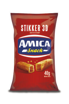 24 x PATATINE AMICA CHIPS STIKKER KETCHUP