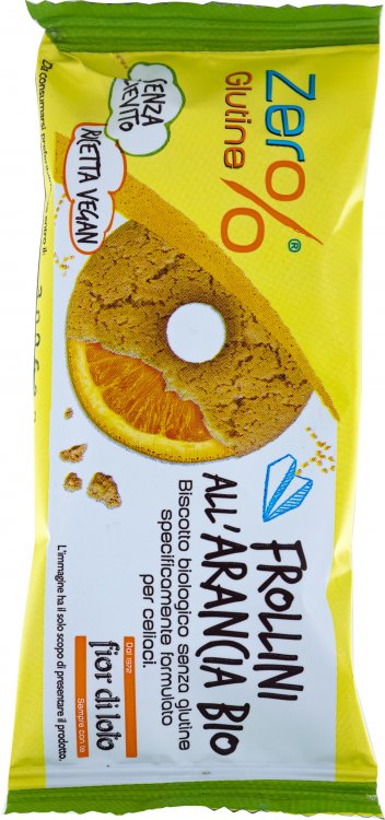 1 x BIOTOBIO FROLLINO RISO ARANCIA SENZA GLUTINE VEGANO 30 Gr 20 Pz