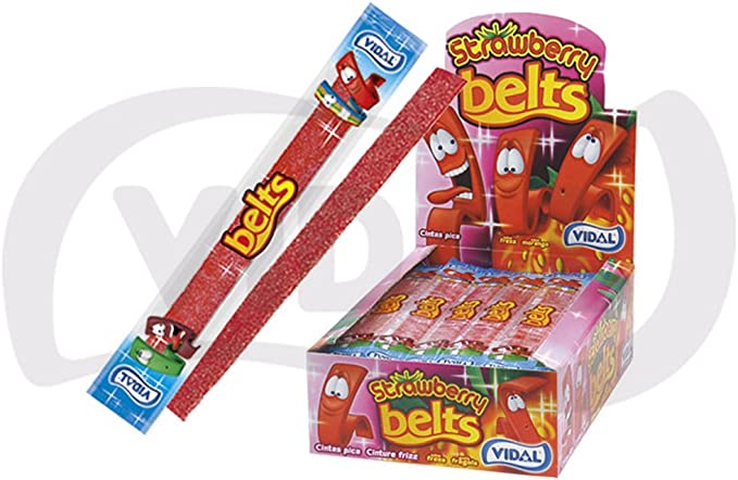 150 x CARAMELLE CINTURE FRAGOLA FRIZZ INCARTATA