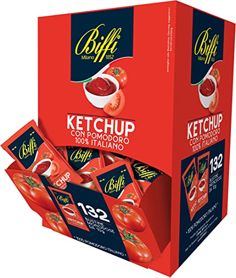 132 x BUSTINE KETCHUP BIFFI PRO 10gr