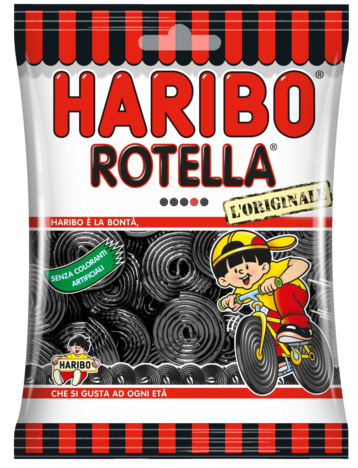 30 x BUSTE ROTELLA LIQUIRIZIA HARIBO 100gr