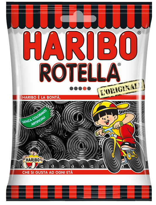 30 x BUSTE ROTELLA LIQUIRIZIA HARIBO 100gr