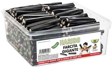 200 x CARAMELLE LIQUIRIZIA FARCITA GIGANTE HARIBO